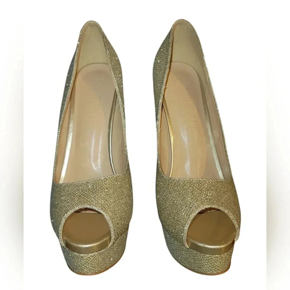 Merumote Gold Platform Stilettos EUC Size 6.5 - Picture 5 of 7